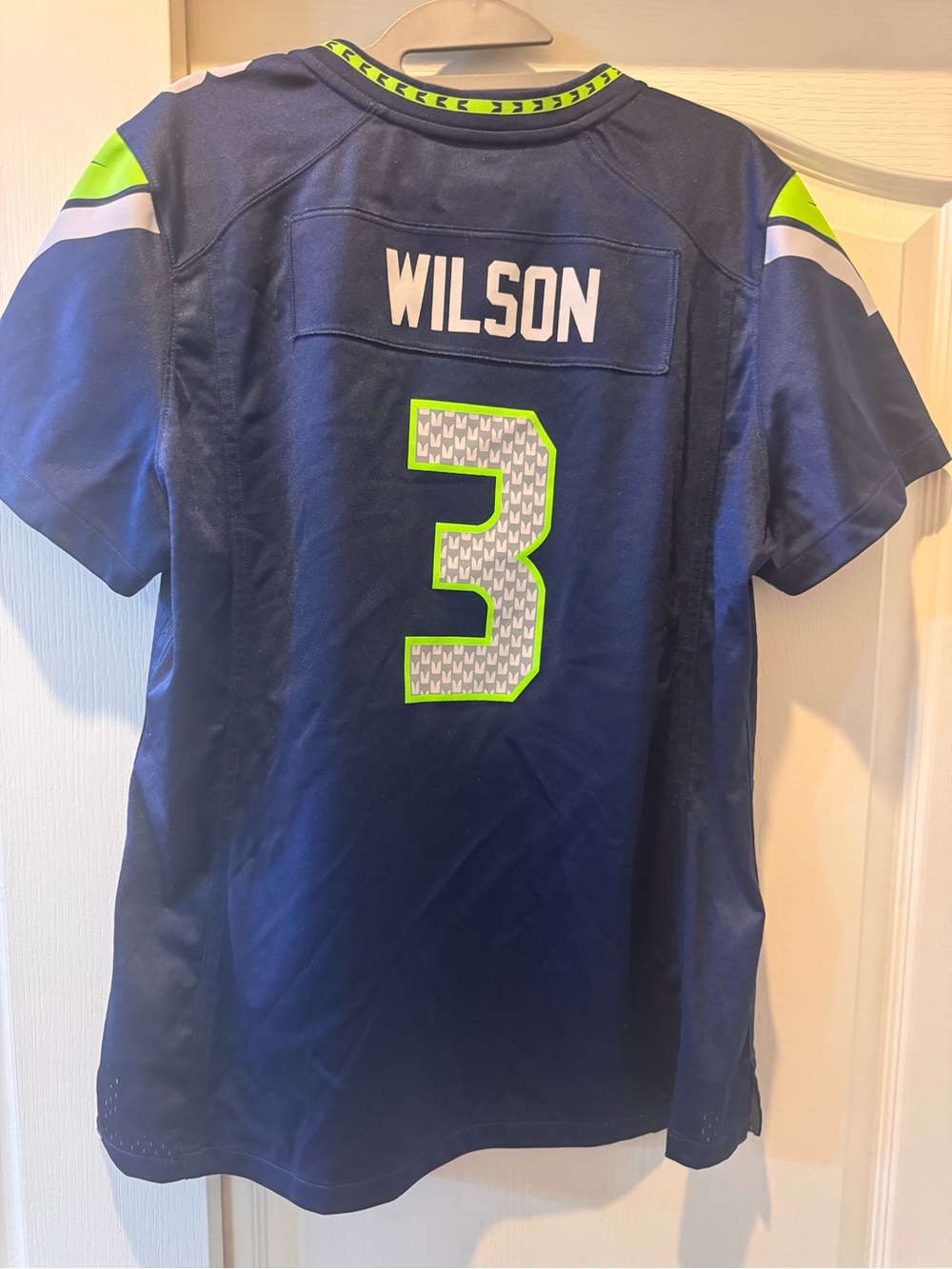 NFL Navy Wilson #3 Football Jersey with Neon Green Accents